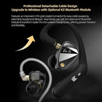 KZ Vader Pro in-Ear Monitors Gaming Earbuds, Triple Dynamic Driver IEM - Image 9