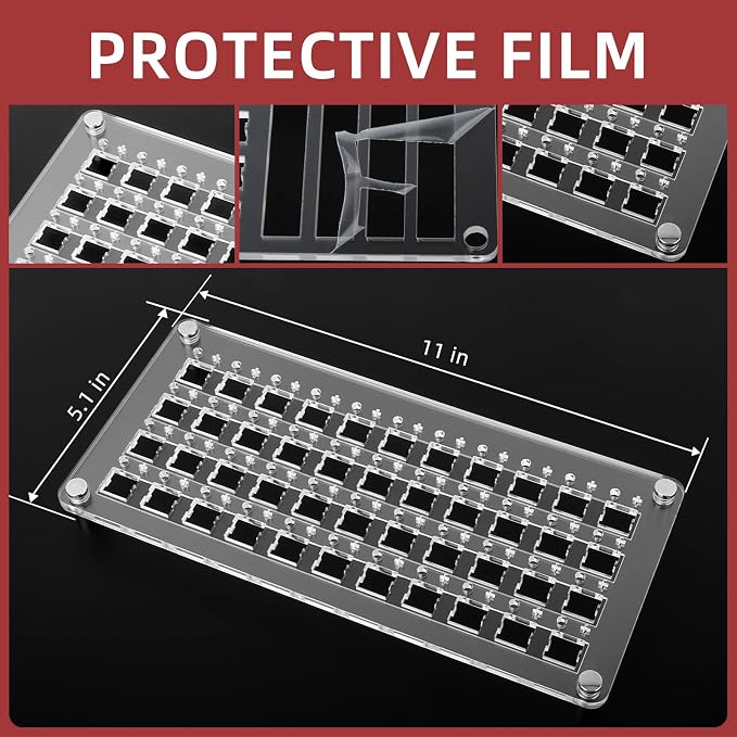 YIMAGUJRX RUNJRX 44 Keyboard Switches Acrylic Lube Station, Switch Films 120Pcs - Image 6