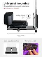 PlexiCam Pro V2 | Center Screen/Middle Screen Webcam Mount | Position Any - Image 4