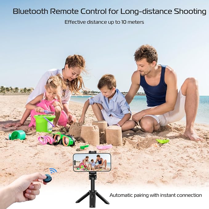 ULANZI JJ02 Selfie Stick Tripod, Extendable Grip Phone Tripod - Image 9
