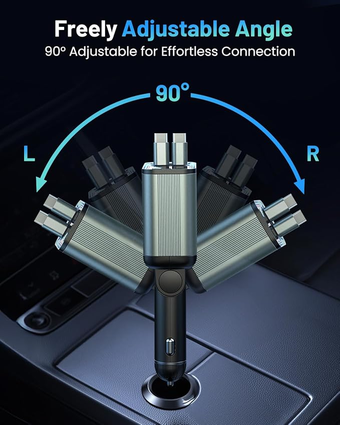 4 in 1 Retractable Car Charger - Image 5