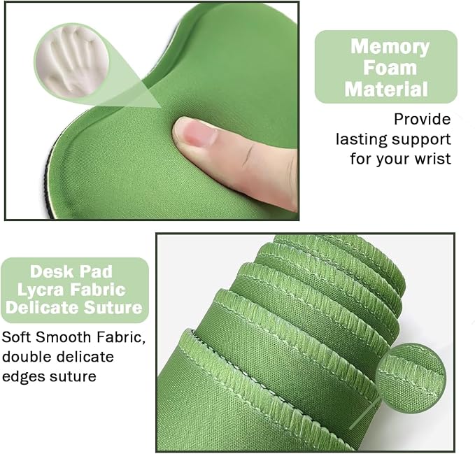 Large Keyboard Mouse Pad Set, Extended Mouse Pad+Keyboard Wrist Rest Support - Image 4