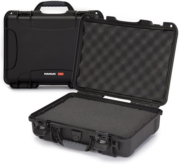 NANUK 910 Hard Case with Customizable Cubed Foam, IP67 Waterproof, Dustproof by NANUK