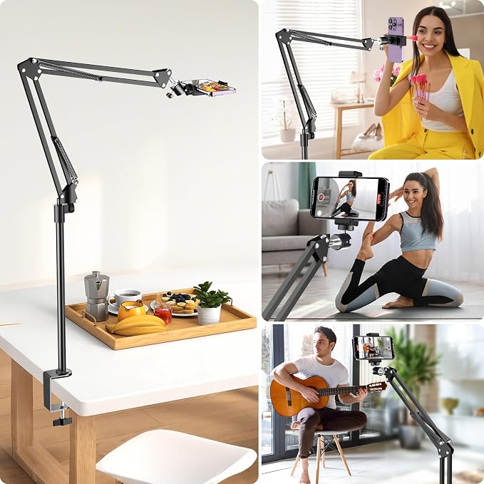 Tall Overhead Camera Mount, High Desk Phone Tripod Mount - Image 7