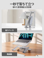 Vaydeer Laptop Stand for Desk, Metal Dual-Mode Design for Desk & Vertical Use - Image 3