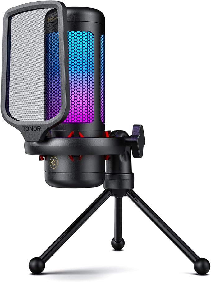 TONOR Gaming Microphone Set, USB Condenser Mic by TONOR
