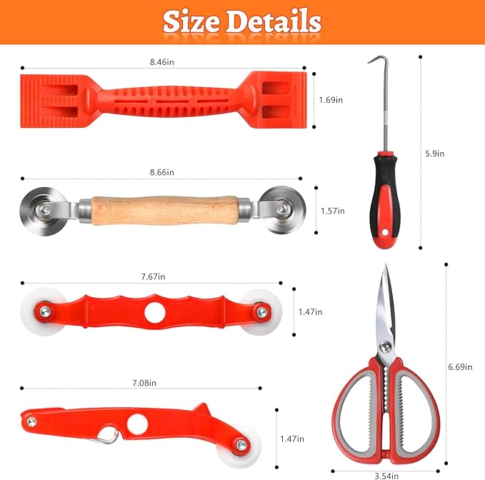Screen Repair Tool, Window Roller, Spline Installer, 6 in 1 Window Installation - Image 8