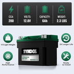 TYKOOL YTX12-BS STD LiFePO4 Lithium Motorcycle Battery, 2X Cranking Amps - Image 3