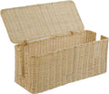 PEMAR Natural Rattan Wicker Cable Management Box, Cable Organizer, 2 Open Slots by PEMAR
