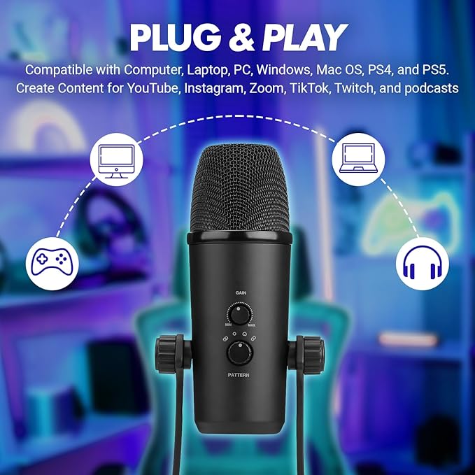 Movo UM700 Computer Condenser USB Gaming Mic - Image 2