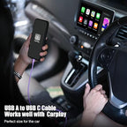 3-Pack Purple USB A to USB C Cable，USB to USB C Car Carplay Cable - Image 2