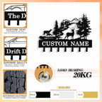 Personalized Deer Key Holder Wall Mount, Custom Metal Key Rack Key Holder - Image 5