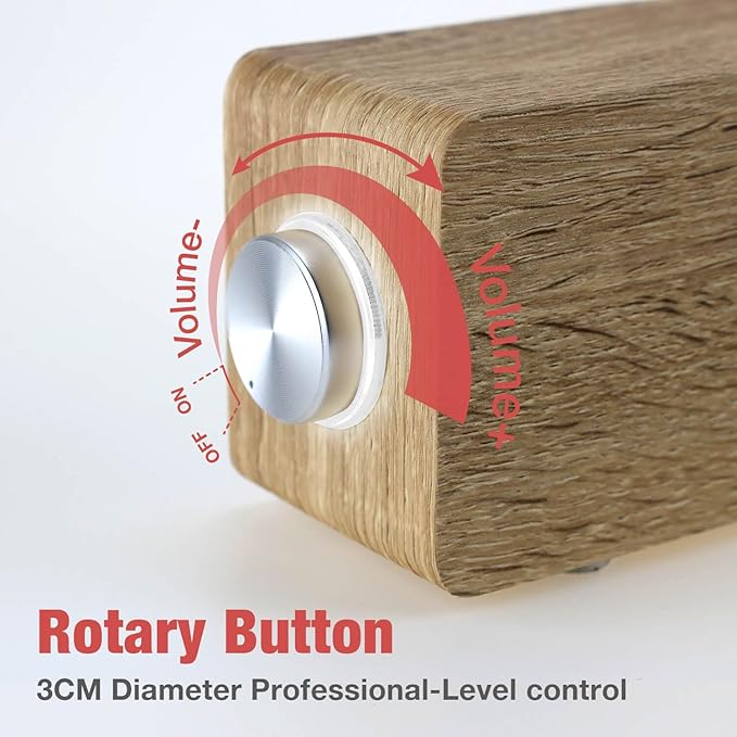 MICA Computer Speakers, Wired Computer Sound Bar, Wooden Mini Soundbar - Image 4