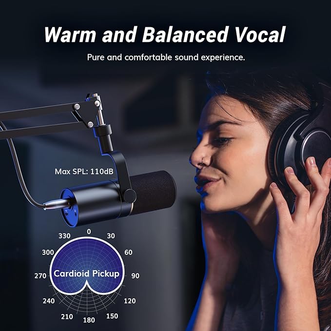 TONOR Dynamic Microphone, XLR/USB Microphone - Image 2