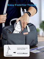 2-in-1 Magsafe Charger Stand, Zinc Alloy Foldable Magnetic Wireless Charger - Image 2