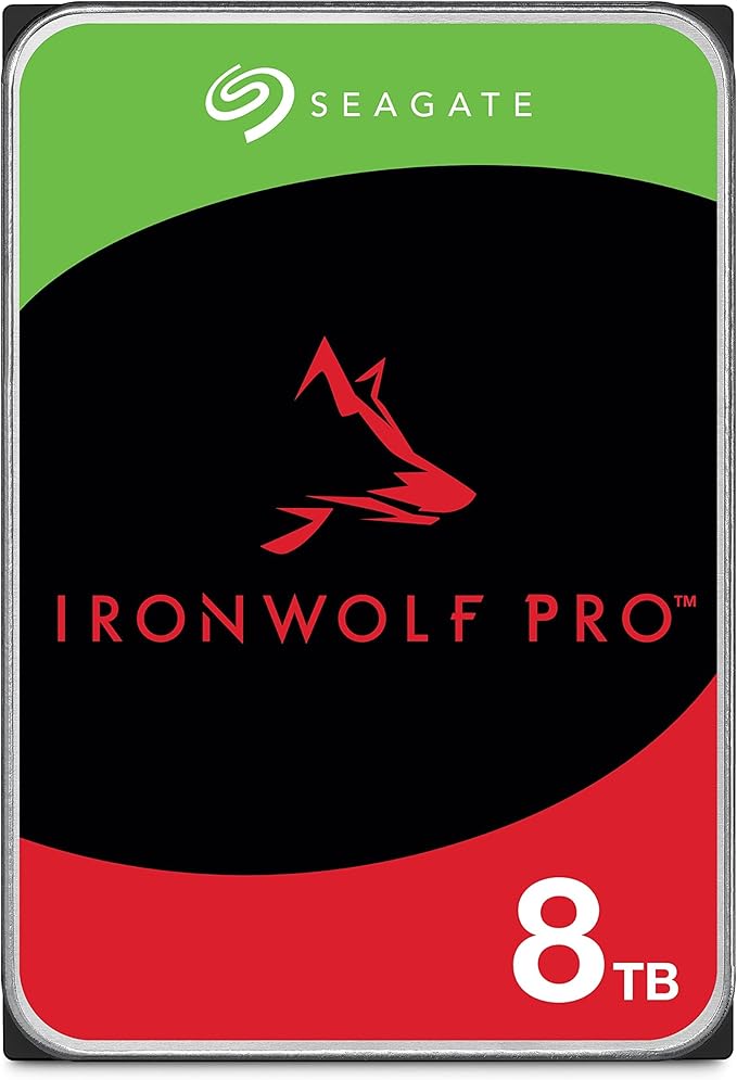 Seagate IronWolf Pro, 8 TB, Enterprise NAS Internal HDD –CMR 3.5 Inch, SATA 6 by Seagate