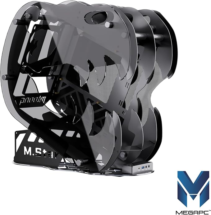 MegaPC Upgraded Open-Frame Mid-Tower Micro-ATX/Mini-ITX Gaming PC Case - Image 9