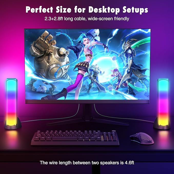 OFFSIR Computer Speakers, RGB PC Speakers, Gaming Speakers - Image 6