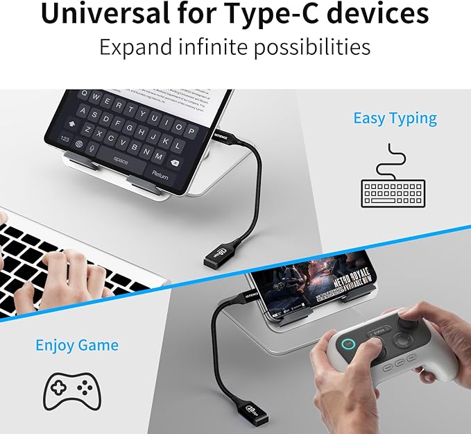 USB C to USB Adapter 2 Pack: 10Gbps USB Female to USB-C Male OTG Cable - Image 4