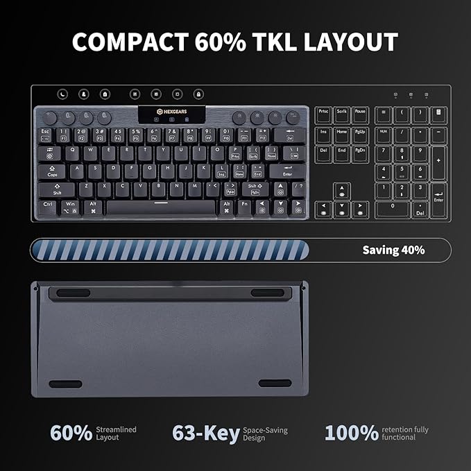 Hexgears A1 Low Profile Wireless Mechanical Keyboard - Image 6