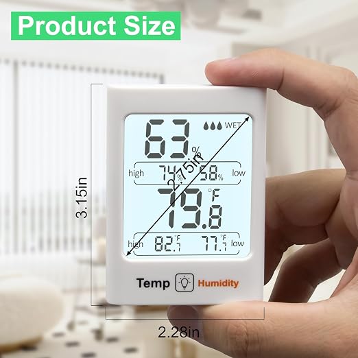 SZHLUX Digital Hygrometer & Thermometer - Image 2
