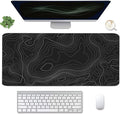 Topographic Mouse Pad, Extended Gaming, Desk Mat Laptop Waterproof Decor Writing by WBWEIRDBEAST