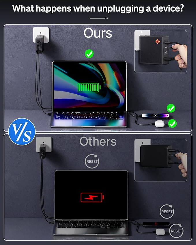 SlimQ 100W USB C Charger PD3.0 Quick Charging Station Block USB Type C Wall - Image 3