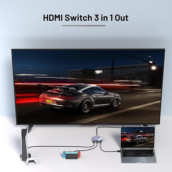 NEWCARE HDMI Switch 3 in 1 Out, 4K@60Hz HDMI 2.0 Switch - Image 2