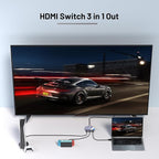 NEWCARE HDMI Switch 3 in 1 Out, 4K@60Hz HDMI 2.0 Switch - Image 2