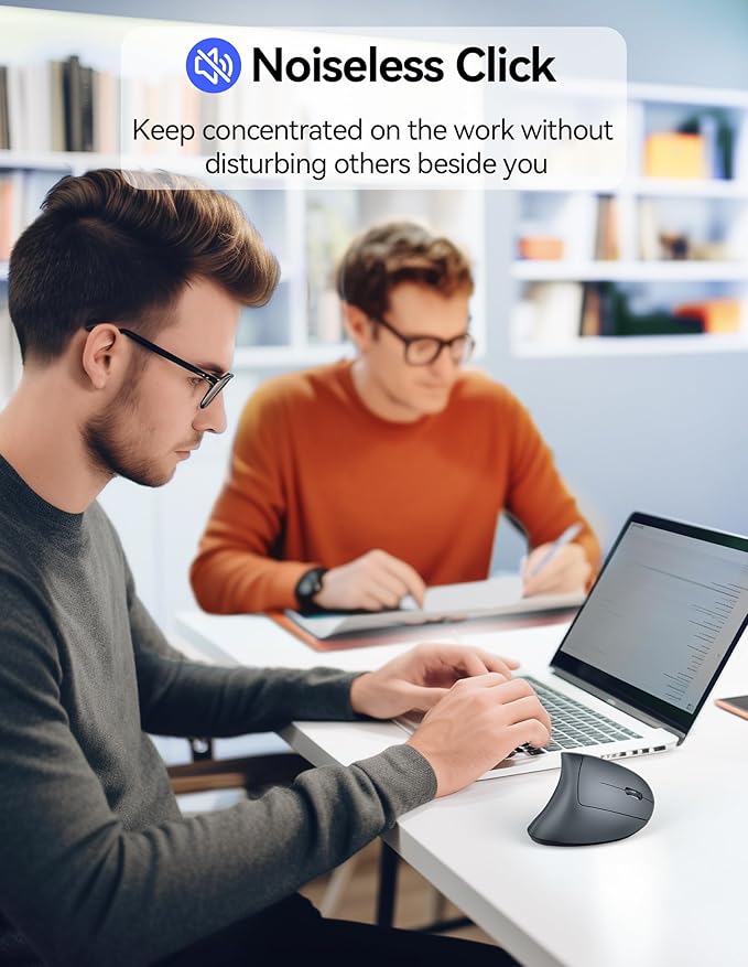 TECKNET Ergonomic Wireless Mouse, Rechargeable Mouse Wireless Silent - Image 5