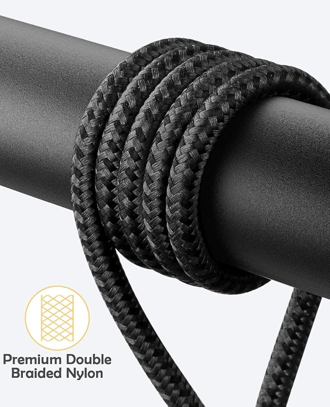 iPhone 14 13 Charger Cable 3FT, 90 Degree USB C to Lightning Cable Fast Nylon - Image 5