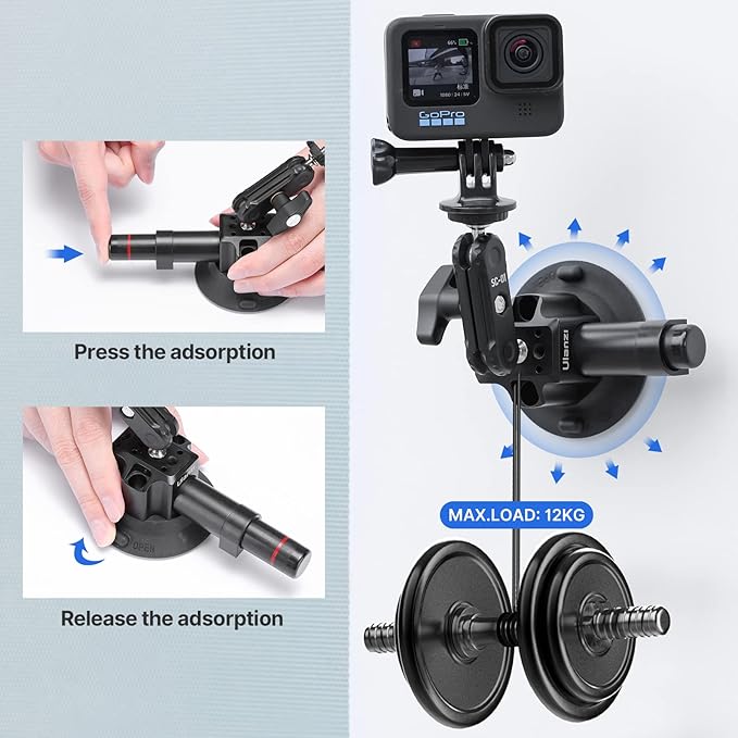 Suction Cup Mount for Action Cameras iPhone - Image 6