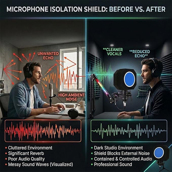 Professional Microphone Isolation Shield - Image 3