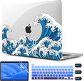 CISSOOK Wave Case for MacBook Pro 13 inch Case 2025-2020 Release, Ocean Hard by CISSOOK