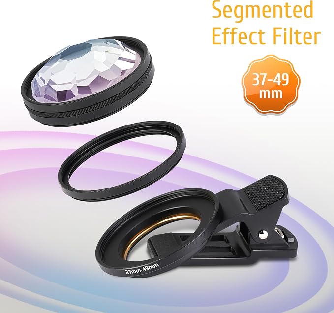 Kaleidoscope Prism Lens for iPhone & Android – Clip-On Multi Refraction Filter - Image 2
