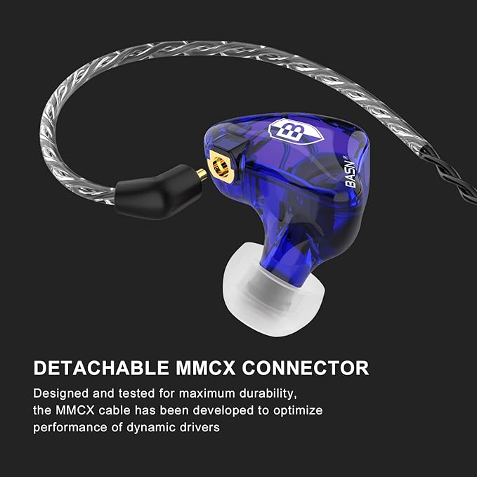 BASN Bsinger PRO in-Ear Monitors Hybrid Dynamic Dual Drivers Two Detachable - Image 5