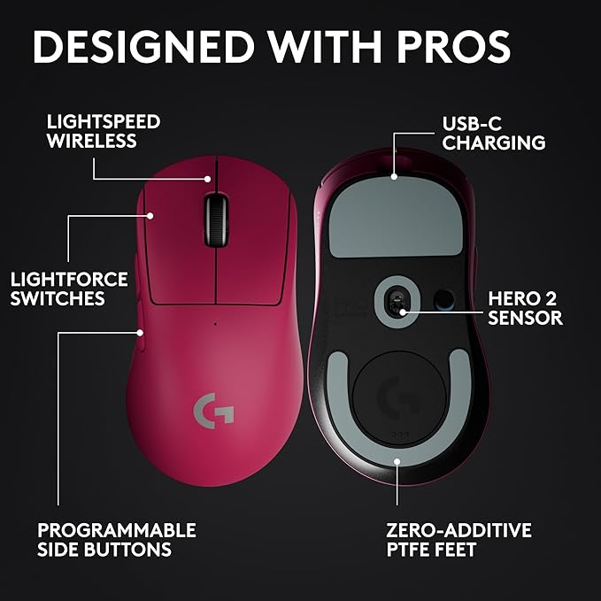 Logitech G PRO X Superlight 2 DEX Wireless Gaming Mouse, 60g Pro-Grade - Image 6