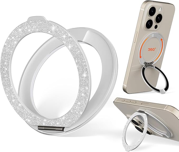 COOLQO Upgraded Magnetic Phone Ring Holder Stand, Super Magnet Cell Phone Grip by COOLQO