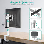 WALI Single Monitor Mount for 1 Computer Screen up to 32 inch, Fully Adjustable - Image 3