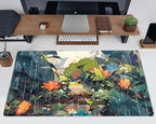 Anime Frog Mouse Pad Desk Mat Cure Frogs On Rainy Days Green Desk Decor Mat - Image 5