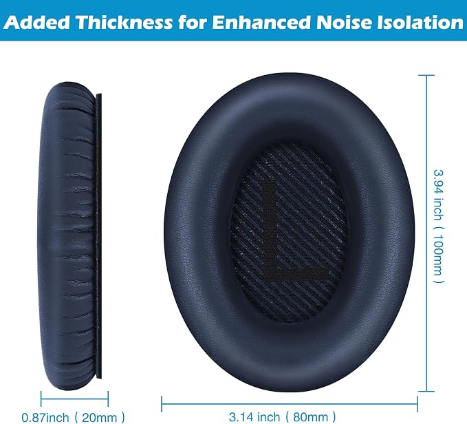 Ear Pads for Bose QuietComfort 35 ii, Premium Softer Leather Replacement Pads - Image 4