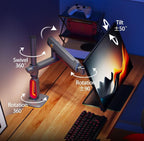 RGB Gaming Monitor-Arm for Flat/Ultrawide/Curved Monitors 32 to 60 inch - Image 5