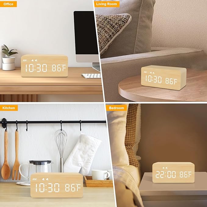 MOSITO Digital Wooden Alarm Clock - Image 7