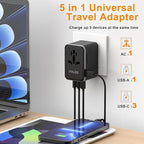 VYLEE 70W GaN International Travel Adapter, Universal Power Adapter - Image 2