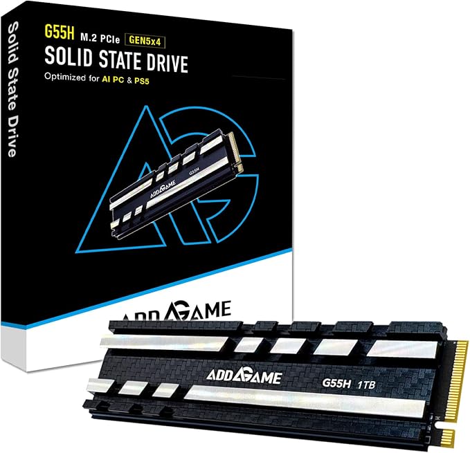 Addlink G55H 1TB PCIe 5.0 Gen5 NVMe M.2 SSD by AddlinkTechnologyCorp