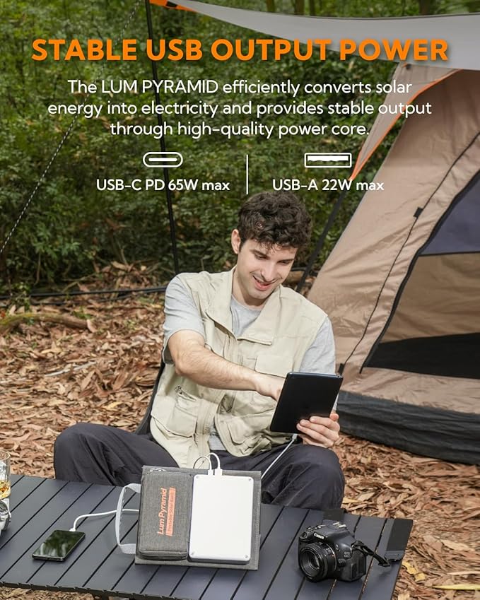Lumopal Portable Solar Charger 99.9 Wh Battery Bank Equipped - Image 6