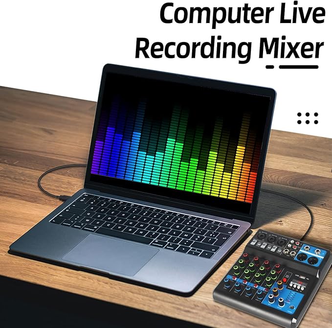 Dj Mixers 5 Channel Audio Mixer Sound Board - Image 4