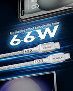 Coiled USB C to C Cable 3ft+6ft, Coiled USB C Cable - Image 4