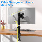 H&C Single Monitor Stand for 13-27" Monitors up to 17.6lbs, Adjustable Heights - Image 5