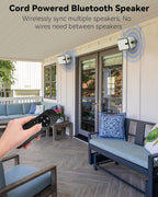 400W Outdoor Bluetooth Speakers, Wireless Sync Between Speakers, IPX5 Waterproof - Image 2